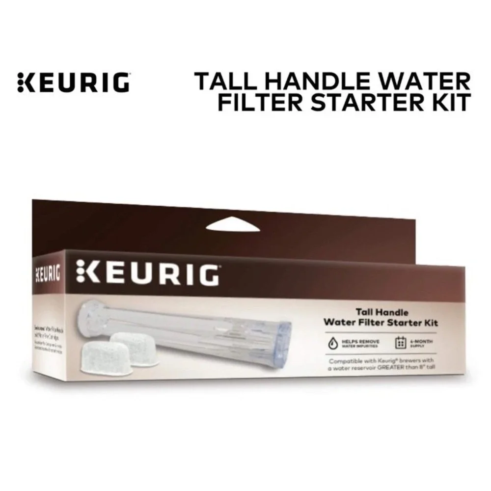 2 X Tall Handle Water Filter‎ Kit with 2 Replacement Filters for Coffee Makers